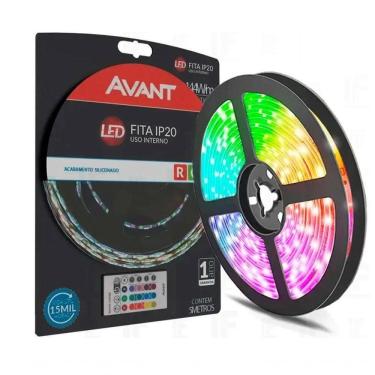 Imagem de Fita Led Rgb 5m + Fonte Bivolt Avant - Rgb