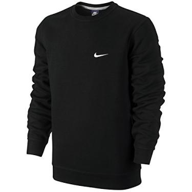 Imagem de NIKE Camisa de moletom masculina Club Swoosh Crew preta/branca 611467-010