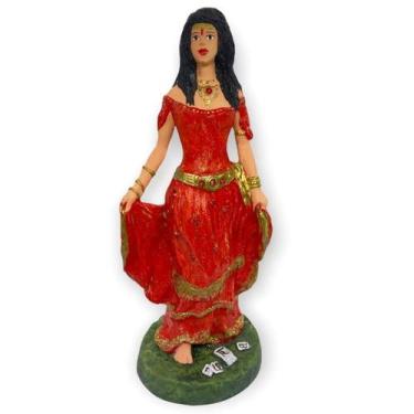 Imagem de Escultura Cigana Vermelha 23 cm em  Resina - Lua Mística - 100% Origin