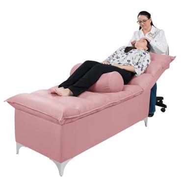 Imagem de Maca de Estética Facial Liz Cílios e Sobrancelhas Designer Lash Salão Spa Veludo - Casa Imperial (ROSA)