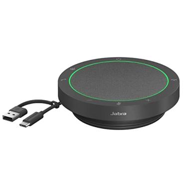 Imagem de Jabra Alto-falante portátil Speak2 40 com 4 microfones com cancelamento de ruído, alto-falante de alcance completo de 50 mm, áudio de banda larga e conexões USB A e USB C - certificado MS Teams
