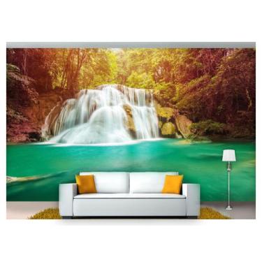 Imagem de Papel De Parede Cachoeira Natureza Mata 3D 6M² Nch151 - Você Decora