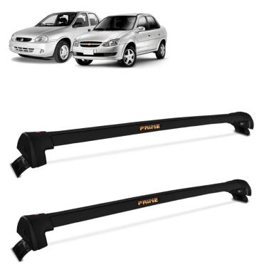 Imagem de Rack De Teto Travessa Corsa Sedan Classic 1995 a 2016 Alumínio Preto