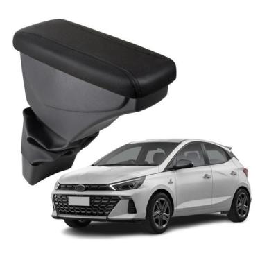 Imagem de Apoio De Braço Hyundai Hb20s Couro Preto Costura Preta - GPI Automotiv