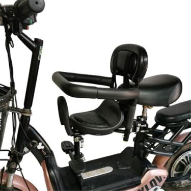 Imagem de Cadeira Dianteira Da Bicicleta Elétrica, Assento Da Bicicleta Da Criança, Estábulo Da Segurança Da Sela Do Bebê, A