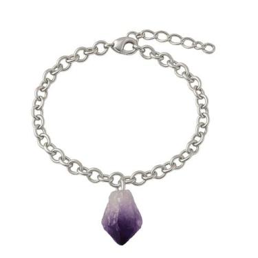 Imagem de Pulseira de Ponta de Ametista - Cristal Natural, Prata 925