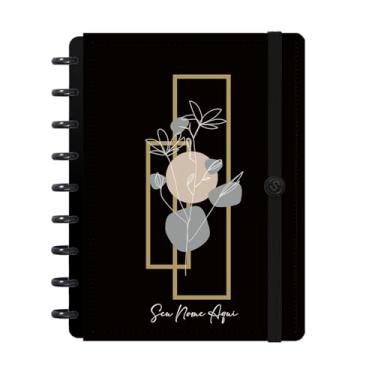 Imagem de Caderno de Disco Inteligente Personalizado Iscool M Minimalista Gold Mix Preto