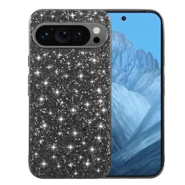 Imagem de Ranyi Capa para celular Google Pixel 10 Pro XL, luxuosa, brilhante, brilhante, strass, com TPU galvanizado, fina, flexível, feminina, capa para Google Pixel 10 Pro XL (2025 6,8 polegadas) - preta