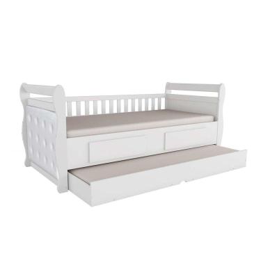 Imagem de Bicama Infantil Maria 2 Gavetas Móveis Peroba Branco