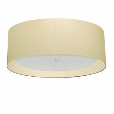 Imagem de Plafon Para Sala De Estar Cilíndrico Se-3008 Cúpula Cor Algodão Crú Bege