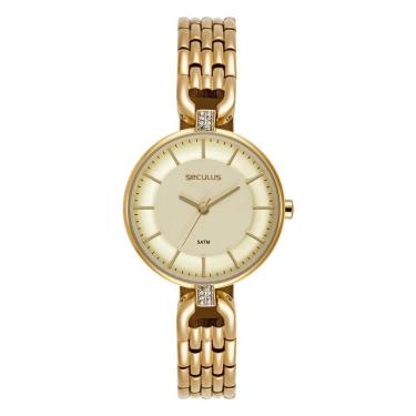 Imagem de Relógio Seculus Feminino Ref: 44286Lpsvdb1 Bracelete Dourado