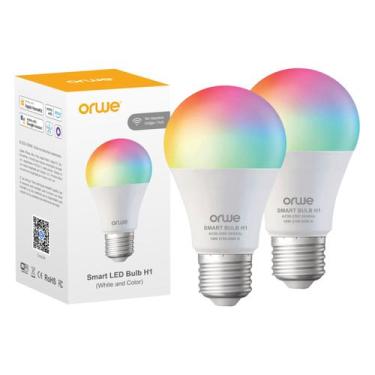 Imagem de Pacote de lâmpadas LED inteligentes 2 Orwe H1 WiFi HomeKit Alexa Googl
