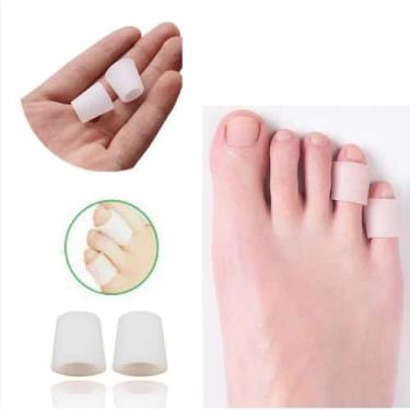 Imagem de 4 Anel Protetor Dedos Silicone Anti Calos Bolha Tênis Sapato - FWC