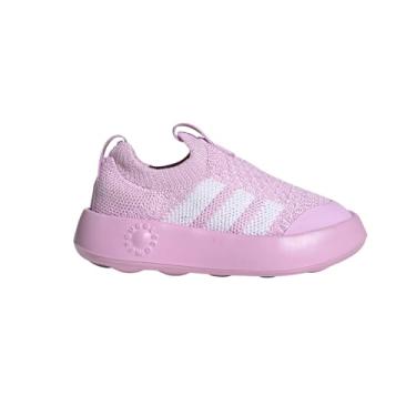 Imagem de adidas Tênis esportivo unissex infantil Bubblecomfortable (infantil), Bliss Lilás/Branco/Preto, 10 Toddler