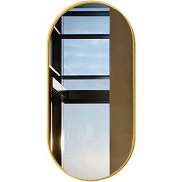 Imagem de Espelho de banheiro montado na parede moldura de alumínio espelho de vaidade HD, espelho de parede suspenso horizontal ou vertical para sala de estar, quarto, banheiro, espelho de entrada, espelho de