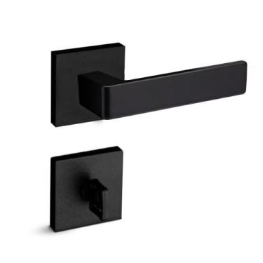 Imagem de Fechadura Modena Banheiro 529-55PB RQ2 EPT Preto Textura 55mm Pado