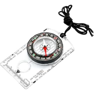 Imagem de Bússola de plástico e metal de orientação – bússola de escoteiro avançada para caminhadas, acampamento e mochila para aventureiros limpos