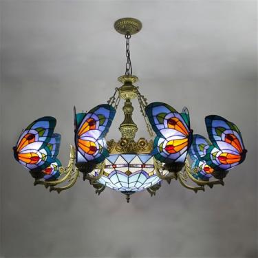 Imagem de Lustre Borboleta de Luxo Contemporâneo com LED, Criatividade Americana, Ideal para Sala de Estar, Restaurante, Quarto, Villa, Hotel, Café, Bar, KTV ou Clube. Luminária Pendente de Vidro Colo