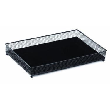 Imagem de Bandeja Preta em Metal c/ Espelho Preto 11980 Mart