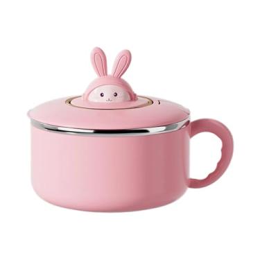 Imagem de Tigela De Aço Inoxidável - Recipiente Para Lamen Instantâneo 1,2L - Tigela de Salada Portátil Grande em Aço Inoxidável com Escorredor | para Arroz Sopa Frutas Sanduíches Legumes Cozinha Casa