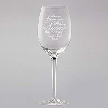 Imagem de Enesco Copo de vinho branco Wild About Words, 24 cm, multicolorido