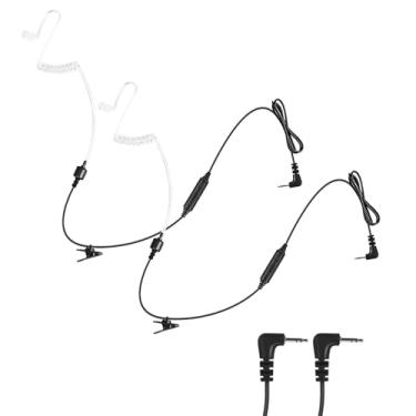 Imagem de Fone de ouvido com PTT/microfone para rádios bidirecionais Motorola Talkabout T6200C T5800 MH230R MT350R MH230R MR350R T200 T200TP T260 T260TP T600 etc. Fone de ouvido com tubo acústico Walkie Talkie