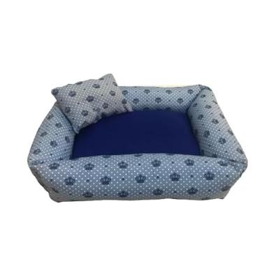 Imagem de Cama Pet de Luxo com Enchimento Macio – Colchonete Confortável e Impermeável para Cães e Gatos (2 Azul,M)