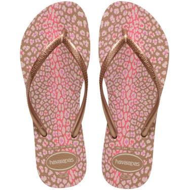 Imagem de Chinelo Infantil Havaianas Slim Animals Rosê Gold - 41033-Feminino