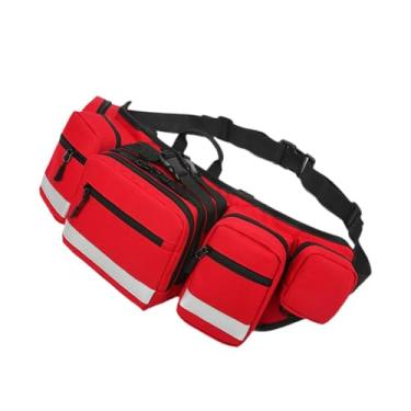 Imagem de Kokiya Bolsa de primeiros socorros para cintura, estilo salva-, com bolsos confortáveis ​​com zíper, ideal para emergências e traumas em esportes