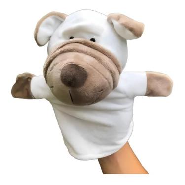 Imagem de Fantoche Cachorro Pelúcia De Mão Teatro Infantil Animal 25cm - Outlet 