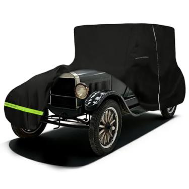 Imagem de Capa de carro à prova d'água de substituição para Ford modelo T Coupe/Sedan/Touring, poliéster 300D com interior de algodão para todos os climas, capas de carro clássicas com porta de zíper para