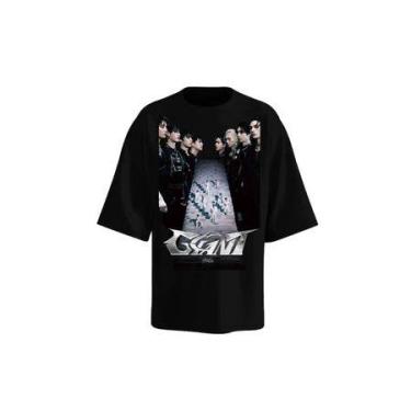 Imagem de Giant Camisa Stray Kids Preta 100% Algodão Streetwear Unissex, p, Pret