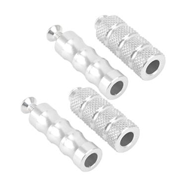Imagem de Generic Pedaleira de Mudança de Freio para Motocicleta, de Alumínio de Alta Resistência, Pedal Confortável, 2 Pares de Pedal de Mudança de Marcha para Entusiastas de Moto (Prata)