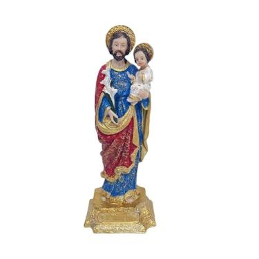 Imagem de Baoblaze Estátua de São José com o Menino Jesus - Figura de São José segurando o Menino Jesus - Artesanato de Natal - Presente Religioso Católico - Estatueta, 7.5 Cm X 7.1 Cm X