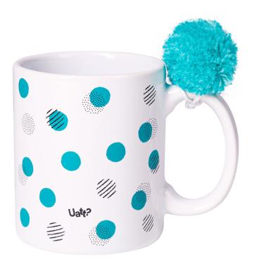 Imagem de Caneca com Pompom - 330ml CANECA CILÍNDRICA 330ML COM POMPOM - LOVE CANECAS SE PREPARE