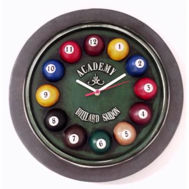 Imagem de Relógio De Parede Decoração Sinuca - Fabricado No Brasil