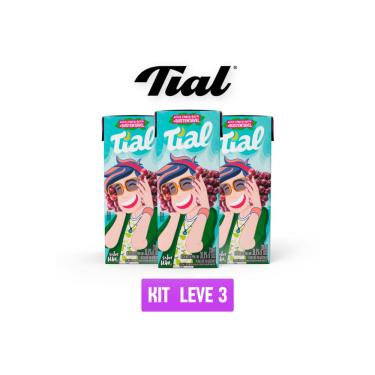 Imagem de Suco Néctar Tial Kids Uva 200Ml - Kit 3 Unidades