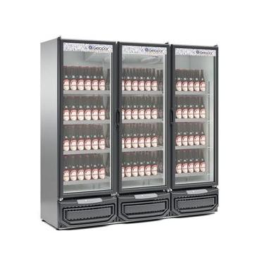 Imagem de Expositor de Bebidas Vertical 3 Portas GCBC1450 Inox 220V Gelopar