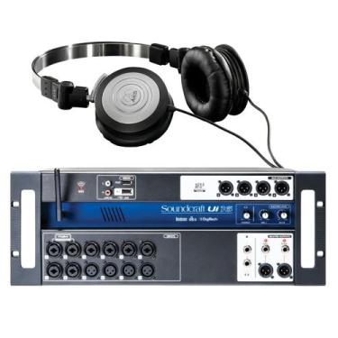 Imagem de Kit Mesa Digital Soundcraft Ui16 Headphone AKG K414P