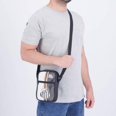 Imagem de Bolsa Shoulder Santos Preta e Branca-Unissex