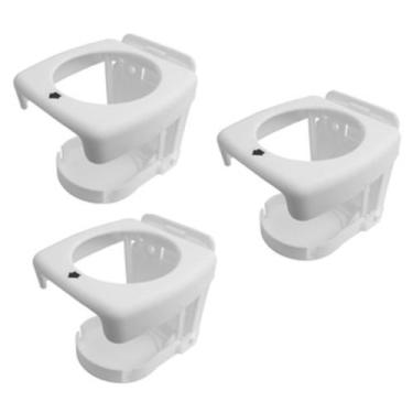 Imagem de Porta Copos Latas Dobrável Branco Universal P/ Barcos Onibus Trailler 