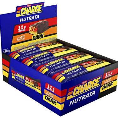 Imagem de Barra de Proteína Nestle Charge Dark 45g Box 12 Unidades Nutrata, Cara