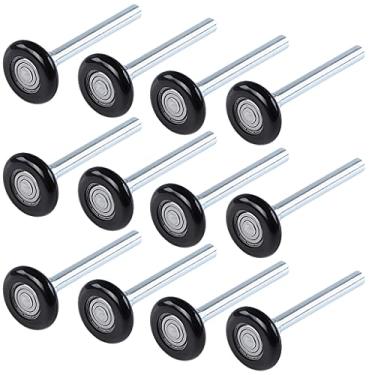 Imagem de Skelang Rolo de porta de garagem de 5 cm, roda de porta de garagem de nylon, haste de 10 cm e rolamento 6200ZZ selado, pacote com 10