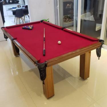 Mesa de Snooker jantar estilo americano (com gaveta) 2,0m x 1,30m + Tampão  2,10 x 1,40 Bilhar Paulista