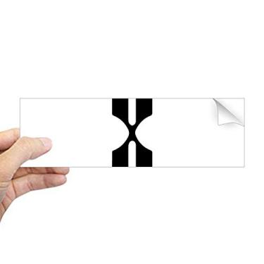 Imagem de DIYthinker Numerais romanos dez em silhueta preta retangular para-choque adesivo notebook janela decalque