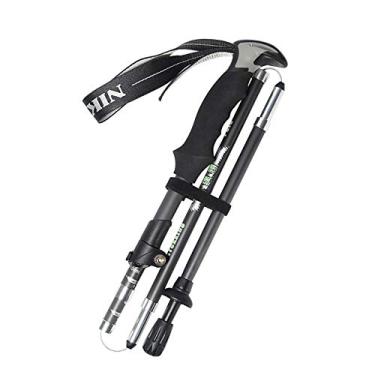 Imagem de N/H Bengalas Dobráveis – Haste de Caminhada Dobrável de Fibra de Carbono Forte e Leve Ajustável com Trava Rápida