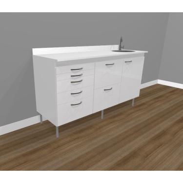 Imagem de Bancada Para Laboratório De Ciências - Com Pia E Gaveteiro