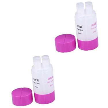 Imagem de 2 Peças the color purple jarra de plástico líquido Artigos de higiene pessoal recipiente xampu viagem engarrafado roxo