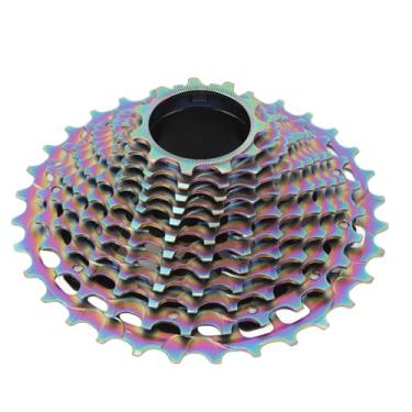 Imagem de Cassete de várias velocidades, baixo ruído de operação de bicicleta cassete oco design leve para bicicleta (colorido)