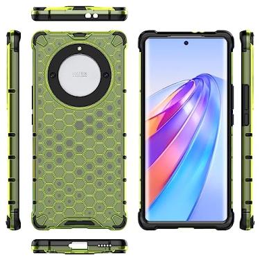 Imagem de Pzwoxukhov Capa para Honor X9a / Magic 5 Lite, Capa para Honor X40 Honeycomb Anti-Drop Shock Absorbing Case Verde